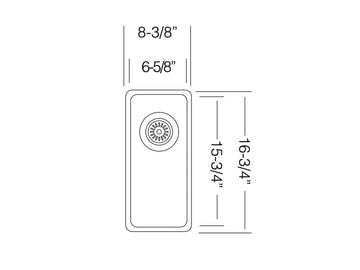 8 inch Stainless Steel Undermount Single Bowl Bar / Prep Sink - Trend 8 - Sink Depot
